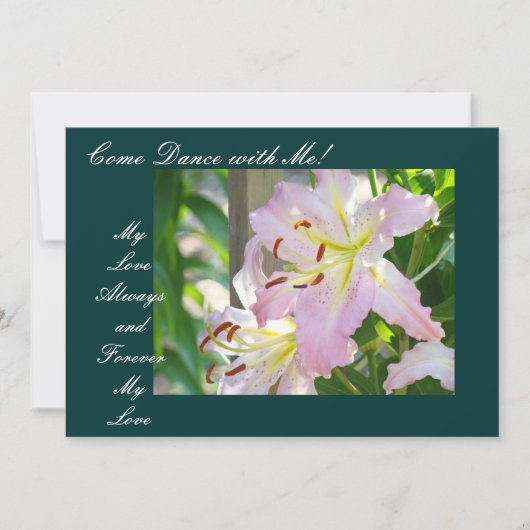 Venez danser avec moi ! Invitations Fleurs de Lys (Devant)