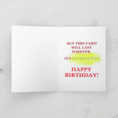 Venez et allez la carte de voeux d'anniversaire (Intérieur)