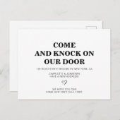 Venez frapper à notre porte Carte postale de nouve (Devant / Derrière)