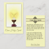 VENEZ LA CARTE SAINTE DE PRIÈRE DE CONFIRMATION DE (Devant / Derrière)