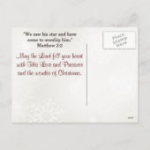 Venez l'adorer Nativité Carte postale de Noël (Dos)