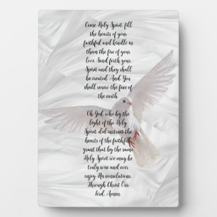 Venez le Saint Esprit Inspiration Plaque
