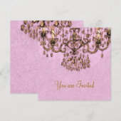 Venez me rencontrer sous le lustre ~ Invitations (Devant / Derrière)