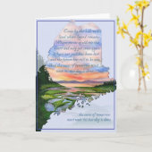 Venez par la carte de voeux de côte du Maine de (Fleur jaune)