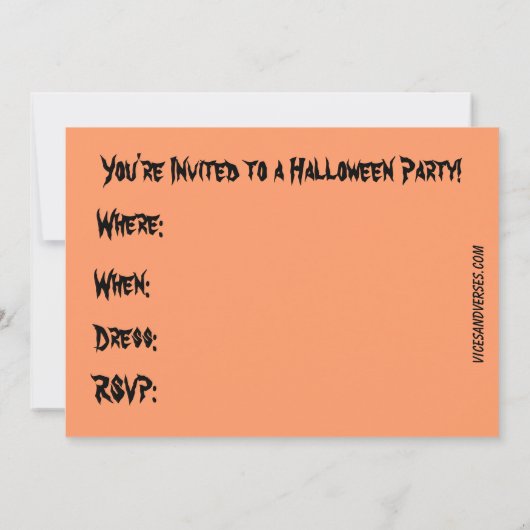 Venez pour une invitation Spell (Dos)