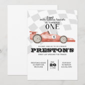 Venez vite, Invitation d'anniversaire de course, (Devant / Derrière)