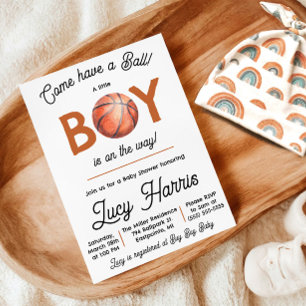 Venez vous amuser !  Invitation Baby Shower Basket