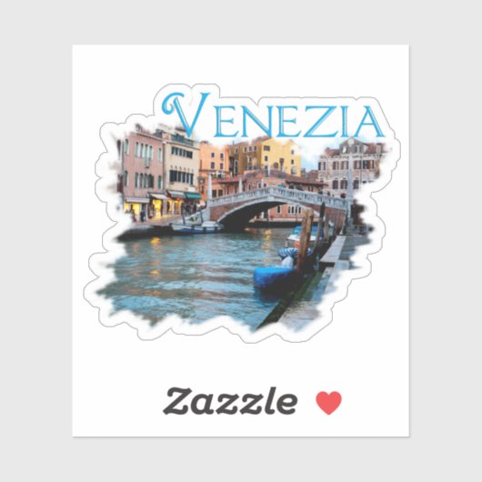 Venezia, Italië: langs het kanaal Sticker (Vel)