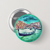 Venezia, Italië Ronde Button 5,7 Cm (Voorkant /achterkant)
