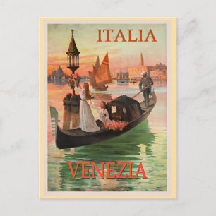 Venezia, Italië vintage reisposter, Briefkaart