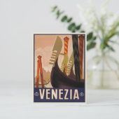 Venezia | Reisposter van Venetië Briefkaart (Staand voorkant)