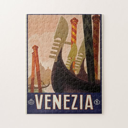  Venezia | Reisposter van Venetië Legpuzzel (Verticaal)