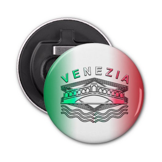Venezia Rialto Bold Lines Button Flesopener (Voorkant)