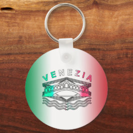Venezia Rialto Bold Lines Metal Sleutelhanger