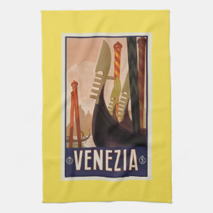 Venezia Venetië Boten Theedoek