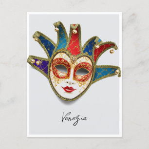 Venezia Venetië Italië Carnaval Mask Briefkaart