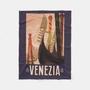 Venezia (Venetië) Italië vintage reizen fleece Deken