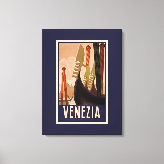 Venezia Venetië Reizen Poster Canvas Print (Voorkant)