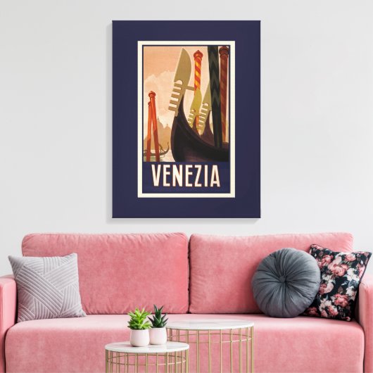 Venezia Venetië Reizen Poster Canvas Print (Insitu (Woonkamer))