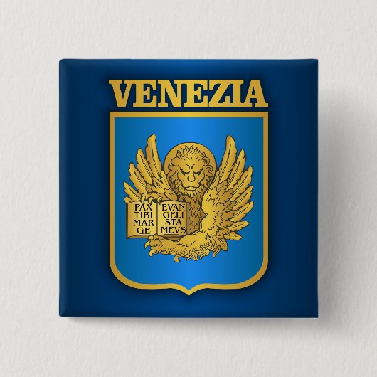 Venezia (Venetië) Vierkante Button 5,1 Cm (Voorkant)