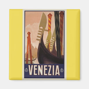  Venezia Venice Boats Poster Magnet Magneet