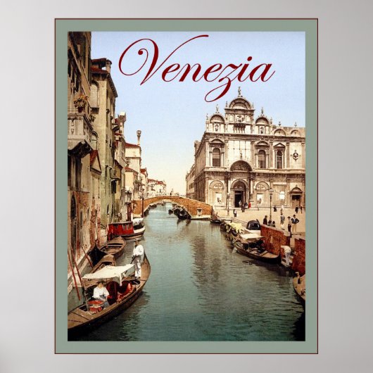 Venezia ~ Vintage Travel Poster (Voorkant)