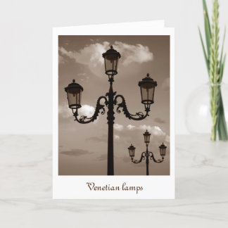 Venezianse lampen vouwkaart feestdagen kaart