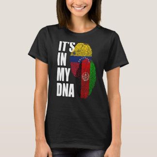 Venezolaan en Afghaanse mix DNA vlag erfgoed T-shirt