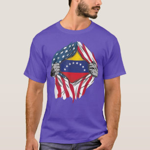 Venezolaans bloed binnen Venezuela vlag Bandera T-shirt