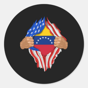 Venezolaans bloed in mij Venezuela vlag Ronde Sticker