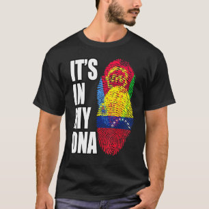 Venezolaans En Eritrees Meng DNA Vlag Erfgoed T-shirt
