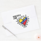 Venezolaans hart ronde sticker (Envelop)