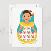 Venezolaanse danser Matryoshka Briefkaart (Voorkant / Achterkant)