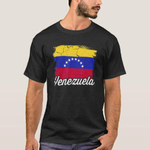 Venezolaanse erfgoed wortels vlag DNA vintage voet T-shirt