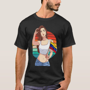 Venezolaanse Meisje Venezuela Vlag Venezolaanse Tr T-shirt