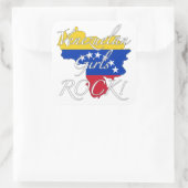 Venezolaanse meisjes Rock! Vierkante Sticker (Tas)