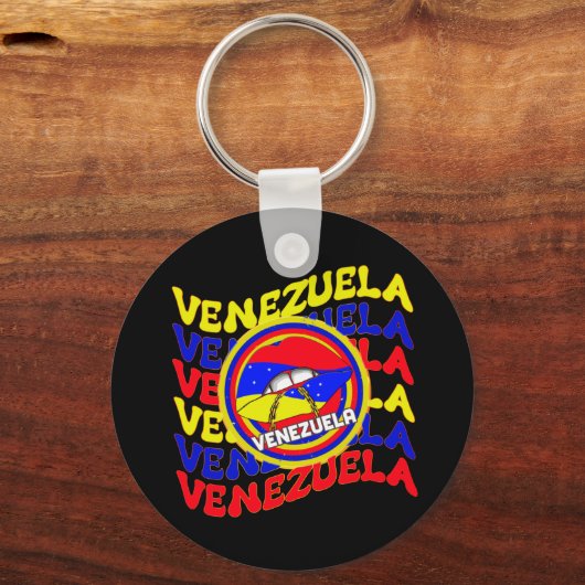 Venezolaanse Pride Lips Sleutelhanger (Voorkant)