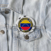 Venezolaanse Ronde Embleem Button 7,6 Cm (In situ)