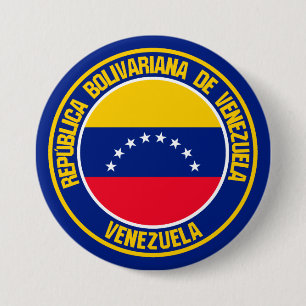 Venezolaanse Ronde Embleem Button 7,6 Cm