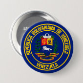 Venezolaanse Ronde Embleem Ronde Button 7,6 Cm (Voorkant /achterkant)