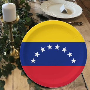 Venezolaanse vlag borden, partij, sport, Venezuela Papieren Bordje