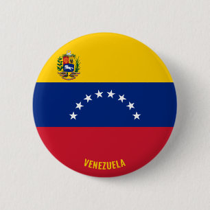 Venezolaanse vlag charmant patriotticum ronde button 5,7 cm