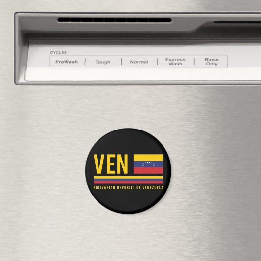 Venezolaanse vlag en ISO-code Alpha-3-ontwerp Magneet (Insitu (Vaatwasser))