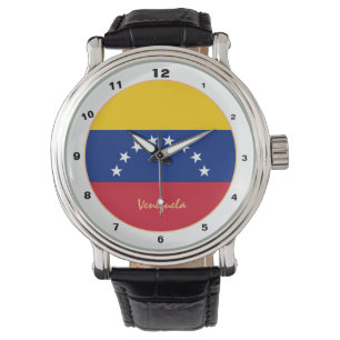 Venezolaanse vlag en trendy mode/ontwerp horloge