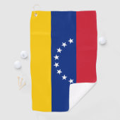 Venezolaanse vlag en Venezolaanse golfvakantie/spo Golfhanddoek (Insitu)