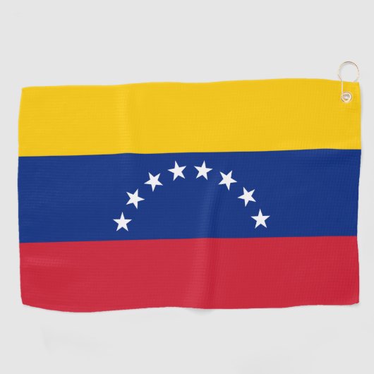 Venezolaanse vlag en Venezolaanse golfvakantie/spo Golfhanddoek (Horizontaal)