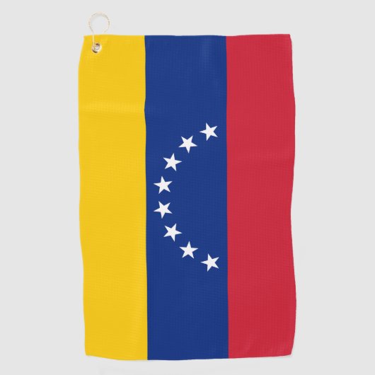 Venezolaanse vlag en Venezolaanse golfvakantie/spo Golfhanddoek (Voorkant)