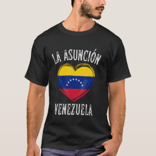 Venezolaanse Vlag Hart La Asuncion Stad T-shirt