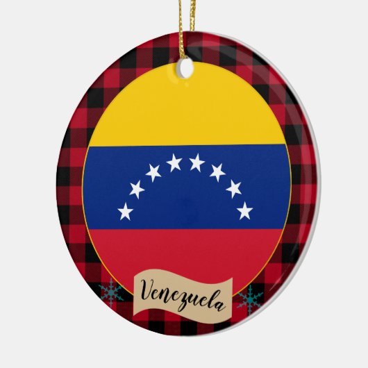 Venezolaanse vlag keramisch ornament (Links)