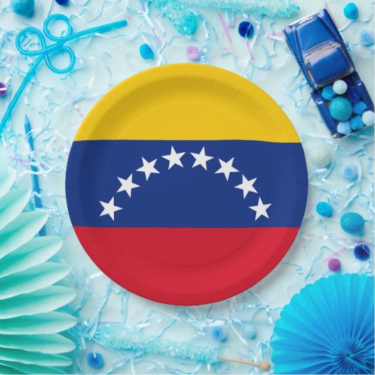 Venezolaanse vlag papieren bordje (Feest)
